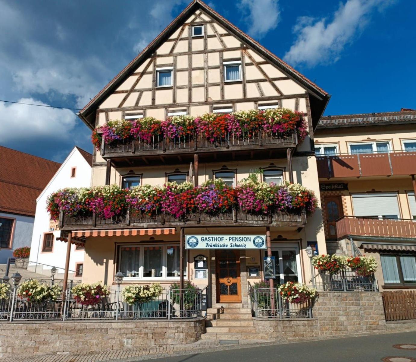Gasthof-Pension Fraenkische Schweiz Obertrubach Buitenkant foto